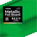 Hygloss Metallic Cardstock Sheets – 25 Shiny Green Sheets, 8.5” x 11” - Sturdy 10 pt. – Metallic Foil Board Paper for Crafts, Scrapbooking, Posters & Decorations