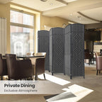Cocosica 6 Panel Room Divider,6Ft Folding Privacy Screen,Tall - Extra Wide Foldable Panel Partition Wall Divider with Diamond Double-Weaved Hand-Woven Design Room Screen Divider