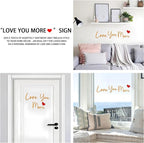 Love You More Wood Sign Home Decor Boho Decor Wall Decor Express Love and Warm for Your Family Lovers Wall Art Gift Hallway Entryway Door Farmhouse Valentine Decors Bedroom Above Bed Topper Decoration