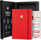 Clever Fox Ultimate Achiever’s Goal Planner - Focus & Productivity 90 Day Journal. Undated Daily Weekly Monthly Planner Organizer & Hourly Schedule Notebook - Hardcover, A5 Size, Ruby Red