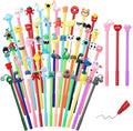 BESARME 60 PCS Cartoon Fun Pens for Adults, Cute Pens Bulk Gel Pen Prizes Classroom Rewards School Office Home Birthday Valentine's Day Classroom Gift Exchange Party Favors Goodie Bag Stuffers
