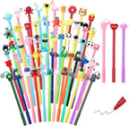 BESARME 60 PCS Cartoon Fun Pens for Adults, Cute Pens Bulk Gel Pen Prizes Classroom Rewards School Office Home Birthday Valentine's Day Classroom Gift Exchange Party Favors Goodie Bag Stuffers