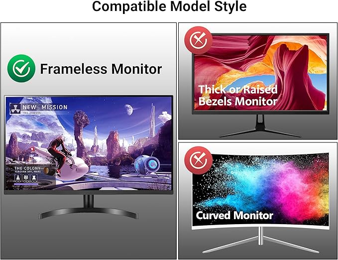 FILMEXT 2 Pack 22 Inch Computer Privacy Screen Filter for 16:10 All-in-One Desktop/Frameless Monitor - Removable Blue Light UV Blocking Privacy Shield for Thin Bezel Computer