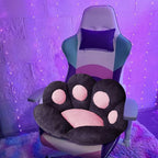 Ditucu Cat Paw Cushion Kawaii Chair Cushions 31.4 x 27.5 inch Cute Stuff Seat Pad Comfy Lazy Sofa Office Floor Pillow for Gaming Chairs Room Decor Black