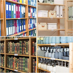 Weysat 100 Pcs Wood Shelf Label Holders Clear Plastic Price Tag 2.4 in L x 1 in H for Bookshelf Shelves, Wood Shelf Sign and Ticket Holder, Clips On to Shelves 3/4" to 1" Thick