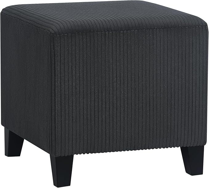 Edeco Ottoman with Square Cube Design, 16 Inch Footstools and Ottomans Small, Large Load Capacity, Square Foot Rest Ottoman for Living Room