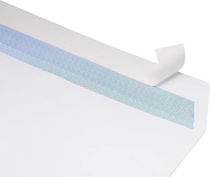 Office Deed 500#10 Envelopes SELF SEAL Business Envelope Single Window Design, Security Tint Pattern for Secure Mailing, Invoices, Statements & Legal Document, 4-1/8 x 9-1/2 Inches