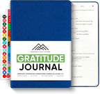 Gratitude & Self-Care Journal - Guided Mindfulness & Mental Health Journal All-in-One with Prompts for Self Discovery - Daily Journal for Men & Women by PRODUCTIVITY STORE (A5, Navy)