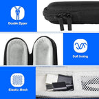 USB Type C 2 in 1 Rechargeable Wireless Presentation Clicker with Green Laser Pointer and Storage Case, Slide Powerpoint Clicker for Mac Windows Keynote, Presenter Remote PPT Clicker for Powerpoint