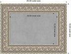 Amanti Art Silver Framed Magnetic Board 19x25 Small Vision Board for use with Magnets, 100% Metal Sheet to Display Items as Office Decor or for Home Organization in mudroom, Kitchen or Kids Room