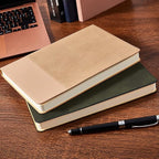 TSFPapier Lined Journal Notebook for Work College Ruled Note Book 5.79"x8.27" A5 PU Leather Daily Journaling 216 Pages for Women Men Writing Home School Supplies Business (Dark Blue)