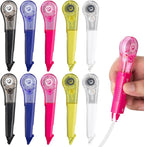 WISOPTUS Correction Tape Pen, 10-Count Pack, 19.69ft Each, Dry Instantly, Stretch Resistant, not Easy to Break, as Smooth as Writing, Perfect for School, Office Supplies, Black White Red Yellow Blue