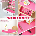 ALIUNI Drawer and Shelf Liner, Non-Slip Kitchen Cabinet Liners Non-Adhesive Thick Strong Grip Waterproof Washable Mats Protect Dresser Shelves Cupboard Bathroom Cabinets, Fuchsia, 18 in X 10 FT