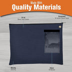 BankSupplies Canvas Interoffice Mailer - 14 oz. - 14W x 11H - Navy Blue - Transit Bag - Large Zipper Bag with Grommet - Use with Padlock or Zip Tie for Security