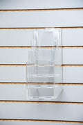Clear-Ad - LHF-Z104 - Acrylic Slant Back 4 Tier Trifold Brochure Display w/Z-bar for SlatWall - Plastic Literature Holder for Flyers, Booklets, Bills, Mail, Letters, Cards, Pamphlets, Maps (2-Pack)