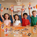 LiYiQ 247 Pcs Basketball Party Supplies Return Gifts for Party, Student Stationery Gifts from Teacher Rewards Prizes, Pencil Erasers Notebooks Stickers for Basketball Classroom Birthday