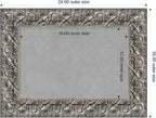 Amanti Art Silver Framed Magnetic Board 18x24 Small Vision Board for use with Magnets, 100% Metal Sheet to Display Items as Office Decor or for Home Organization in mudroom, Kitchen or Kids Room
