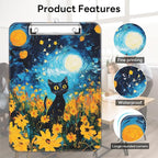 Luminzo Plastic Cute Clipboard, Low-Profile Metal Clip, A4 Letter Size 9 x 12.5 in, 8.5 x 11 Paper Clip Board for Teachers, Nurses, Classroom, Cute Van Cat