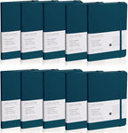 EMOMAS Lined Journal Notebook, 10Pack Hardcover Notebook for Men & Women – Journals for Writing, Work, School, Home & Daily Notes, 160 Pages – Medium A5, 5.7"x8", 100 gsm Thick Paper (Turquoise)