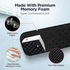 EdgeRest PostureUp L-Shaped Desk Long Wrist Rest Elbow, Forearm & Wrist Comfort Support for Table or Desk Edge, Non-Slip, Memory Foam Padding, Ergonomic Design for Work, Universal Fit, Black