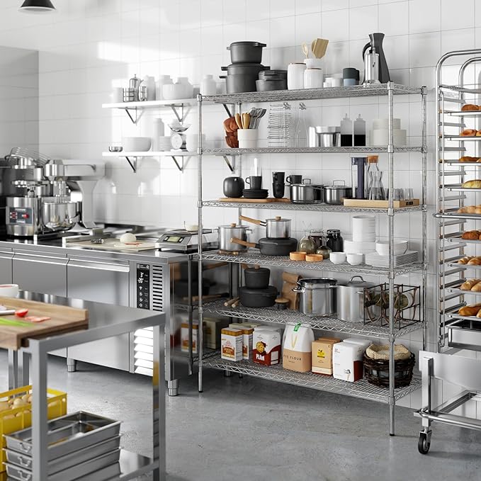Regal Altair 18" Deep x 54" Wide x 74" Height Wire Shelving Kit | 6-Tier | NSF Commercial Storage Rack Unit