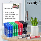 Ezzgol Dry Erase Markers Bulk, 72 Pack Basic Multi-color Red Blue Black Green Low Odor Whiteboard Markers, Chisel Tip Dry Erase Markers for Writing on Dry Erase Whiteboard for School, Office, Home
