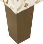 Spatial Order Square Ottoman - Burnt Orange and Cream Medallion