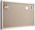 Fluxynara Foldable Cork Board Alternative, Felt Bulletin Board 36" x 24" Oatmeal Frame with 24 Adhesive Tabs, Pin Board for Home Office, Classroom, Entryway, Kitchen Wall Decor—Deep Camel