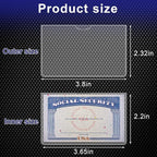 40 Pack Social Security Card Protector Sleeves Medicare Credit Card Holder,24 Mil Soft Clear Card Sleeve for Waterproof SSN/ID/Debit/Credit Card Covers(40)