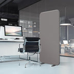 DECOLAB Standing Wall Room Dividers, Portable Partition for Room Separation, Studio, Office, Bedroom, Pinnable Magnetic Frame, 29"x65", Sterling