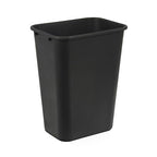 Amazon Basics Trash Can, Rectangular Commercial Office Wastebasket, 10 Gallon (Pack Of 1), Black