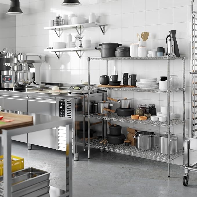 Regal Altair 18" Deep x 48" Wide x 54" Height Wire Shelving Kit | 4-Tier | NSF Commercial Storage Rack Unit