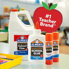 Elmer's Clear Liquid School Glue, 1 Gallon, Washable, #1 Teacher Brand - Arts & Crafts, Teacher Supplies, Great for Making Slime