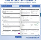 Clever Fox Dated Planner 2026-2027 – Weekly Life Planner Notebook for Time Management – Planner with Habits Tracker & To-Do List (Mystic Blue)