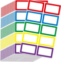 L LIKED 400 Stickers - 3.5" x 2.25"Colors Plain Name tag Labels with Perforated Line for School Office Home (Blank - 400 Labels)