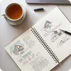 le vent 2-Pack A4 Dot Grid Spiral Notebooks - 8.5 x 11 Dotted Journals with 200 Pages of Premium 100gsm Thick Ink-Proof Paper - Large Bullet Journal for Writing, Sketching, and Work