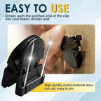 KuanStore 50 Pcs Cubicle Clips for Fabric Panels – Strong Hold Office Partition Hooks for Notes, Photos – Workspace Organization Accessories