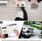 ProCase Portfolio Business Padfolio Folder with Zipper, Conference Meeting Executive File Legal Document Organizer with Pockets Letter Size A4 Writing Pad Notepad Padfolio -Grey