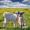 2026 Wall Calendar,Calendar 2026, November 2025 - December 2026, Wall Calendar Baby Moo Moos, 12" x 24" Opened,Full Page Months Thick & Sturdy Paper for Calendar Organizing & Planning