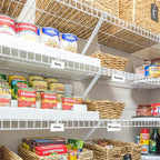 Plastic Wire Shelf Label Holder, Reusable Shelf Tags for Pantry Retail Store, Supermarket UPC Price Card & Ticket Display, Strong & Easy Clip Design Tight Snap Lock Closure. 1-1/4" H X 3" W (100)