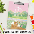 APIILVPQ Silly Goose Clipboard，Bible Verse Clipboards with Low Profile Clip for Office School Use, Christian Wooden Clip Boards for Nurses Teachers Students - B05