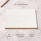 Weekly To-Do List Notepad – Desk Pad for Work and Study, Orange, 11.7x8.3 Inches