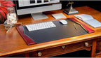 Dacasso Burgundy Leather 25.5" x 17.25" Side Rails Desk Pad