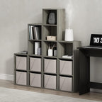 Furinno PASIR Book Shelf, 2-Tier Modern Bookshelf, Open Shelves Bookcase 9 x 12 x 21, for Living Room, Bedroom, Home Office, French Oak