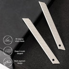 Gomake 100PCS 9mm Box Cutter Knife Replacement Blades 60 Degree Carbon Steel 9mm Snap Off Blades,Fits Most Retractable Knives
