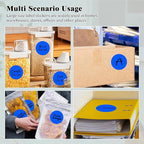 3 Inch Round Colored Dot Stickers, 2000 PCS, 4 Rolls in Dispenser Box - Blue Circle Color Coding Labels Dot Labels for Office, Home, Inventory Organizing