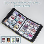 ProCase Trading Card Album with Window, 900 Pockets, Card Binder for Trading Cards, MTG, TCG, Baseball Cards, Football Cards Storage, Yellow