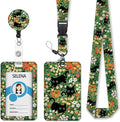 Cute Cats Lanyards for ID Badges, Badge Holder with Lanyard Detachable, Badge Reel Retractable Keychain Clip, Vertical Cruise Ship Cards Holder Protector Name Tags, Teacher Nurse Office Women Gifts