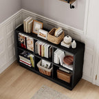 ChooChoo 6 Cube Storage Organizer, Wooden Bookcase with Storage, Cube Storage Bookshelf for Bedroom and Home Office, Black