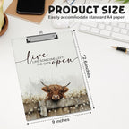 APIILVPQ Cow Clipboard，Daisy Clipboards with Low Profile Clip for Office School Use, Cow Lover Gifts for Women Nurses Teachers Students - B07